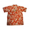 Havajská košile oranžová - bílé kvety
